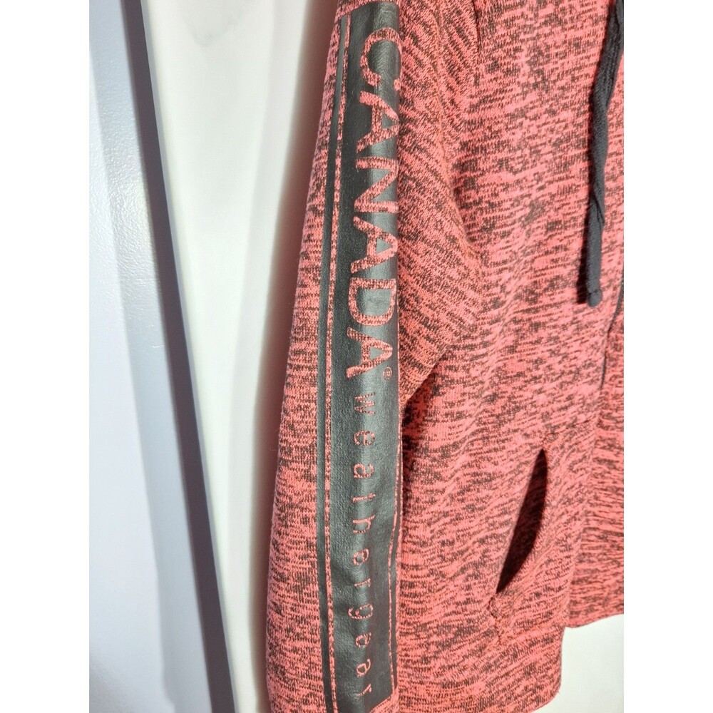 Canada Weather Gear Women's L Sherpa Lined Hooded Knit Jacket Pink Black Outdoor - Picture 3 of 11